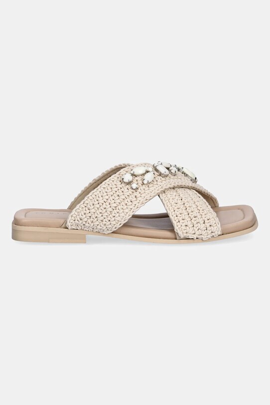 Παντόφλες Inuikii Woven Crossed Stones 1004.003.0611.100 μπεζ SS25