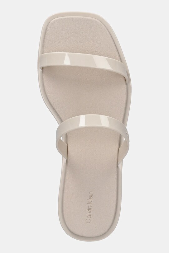 Παντόφλες Calvin Klein DOUBLE BAR SLIDE - JELLY μπεζ HW0HW02417