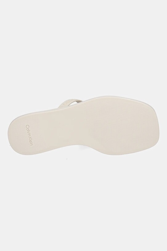 Παντόφλες Calvin Klein DOUBLE BAR SLIDE - JELLY HW0HW02417 μπεζ