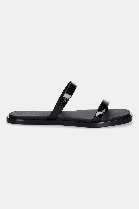 Παντόφλες Calvin Klein DOUBLE BAR SLIDE - JELLY HW0HW02417 μαύρο SS25