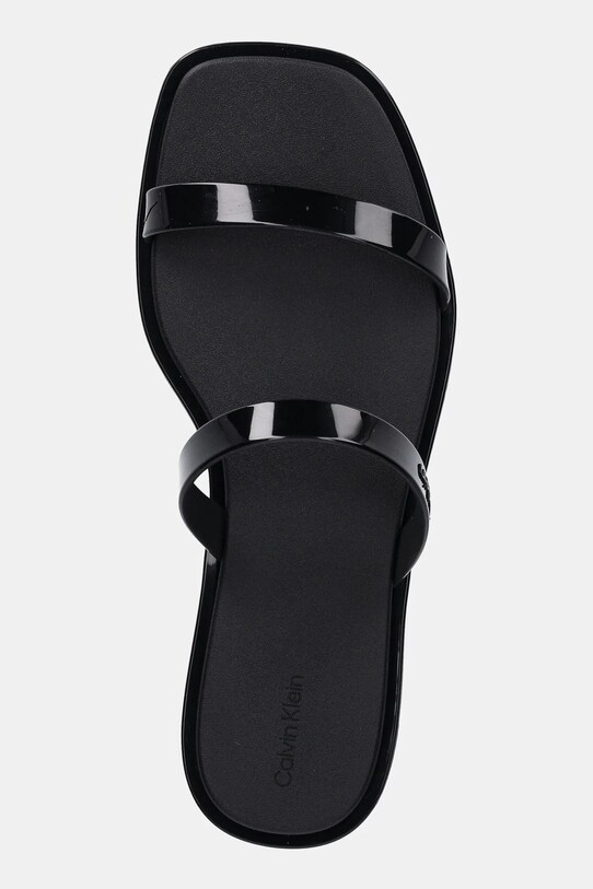 Παντόφλες Calvin Klein DOUBLE BAR SLIDE - JELLY μαύρο HW0HW02417