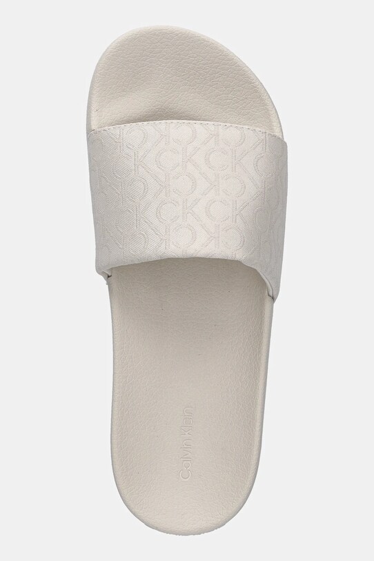 Παντόφλες Calvin Klein POOL SLIDE - JACQ μπεζ HW0HW02420