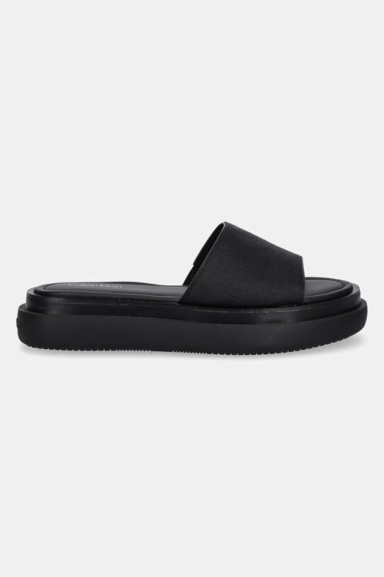 Παντόφλες Calvin Klein FLATFORM SLIDE - JACQ HW0HW02461 μαύρο SS25