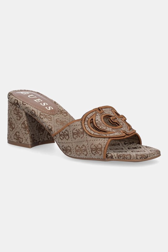 Παντόφλες Guess GALSEE 5-8 cm καφέ FLJGEE.FAL03.BEIBR