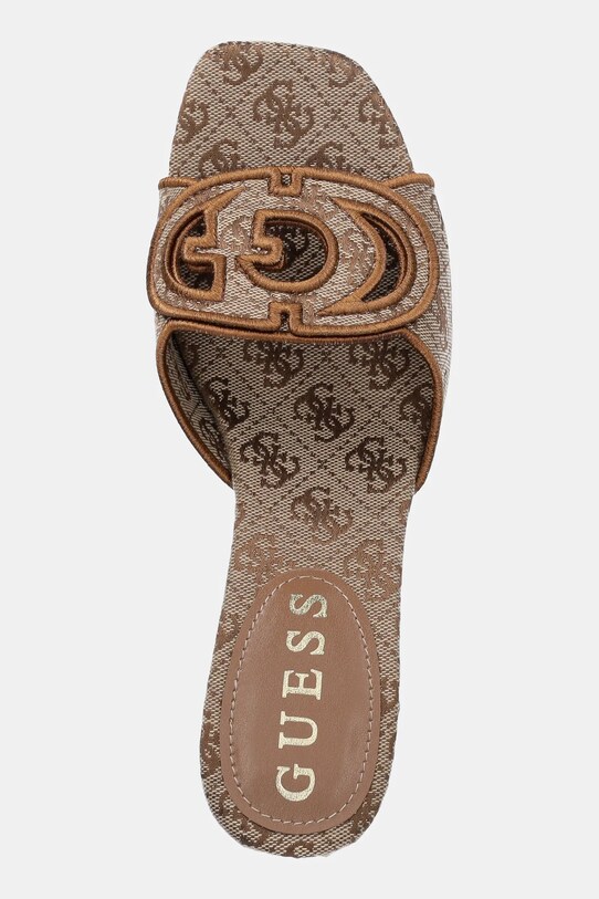 Παντόφλες Guess GALSEE καφέ FLJGEE.FAL03.BEIBR