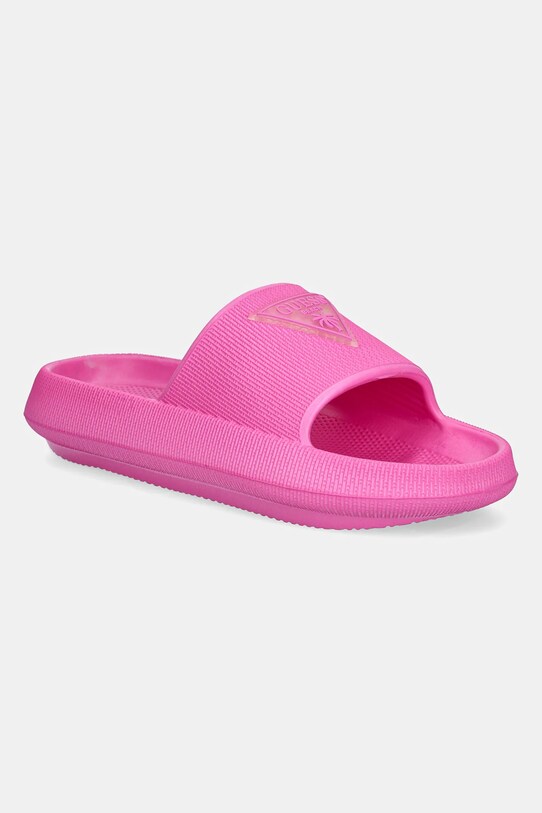Παντόφλες Guess RUBBER SLIPPERS φλατ ροζ E4GZ27.WG5X0.F45D
