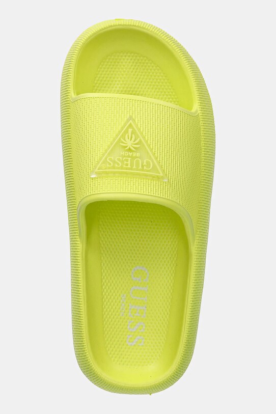 Παντόφλες Guess RUBBER SLIPPERS πράσινο E4GZ27.WG5X0.G8BU