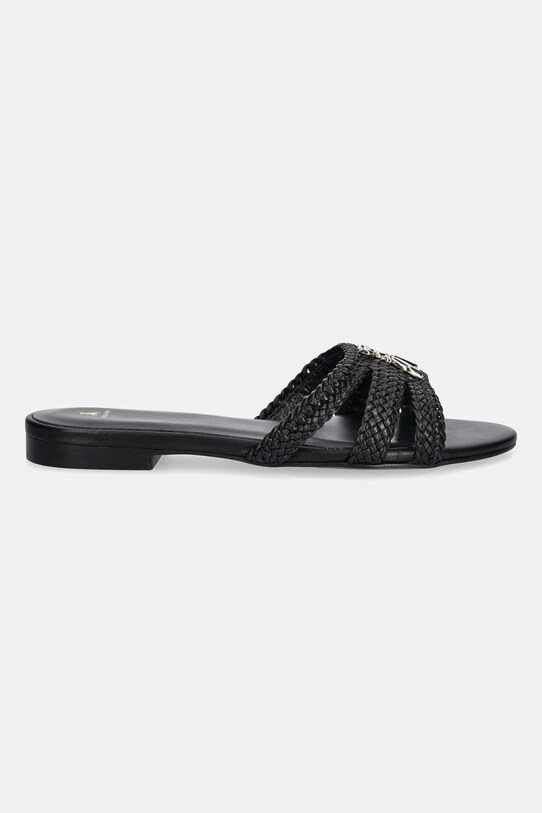Δερμάτινες παντόφλες Patrizia Pepe 2X0094.L109.K103 μαύρο SS25