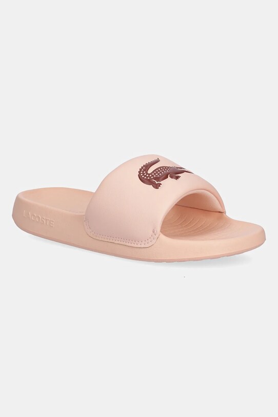 Παντόφλες Lacoste SERVE SLIDE 1.0 ίσια πλατφόρμα πορτοκαλί 49CFA0022