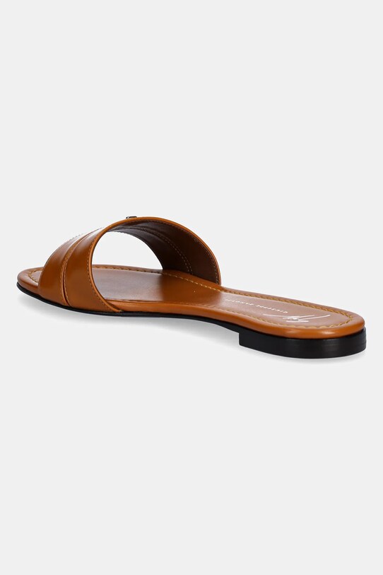 Παπούτσια Δερμάτινες παντόφλες Giuseppe Zanotti Baddy E500060.004 καφέ