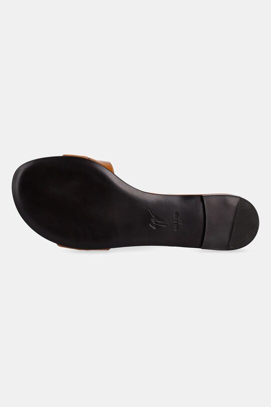 Δερμάτινες παντόφλες Giuseppe Zanotti Baddy E500060.004 καφέ