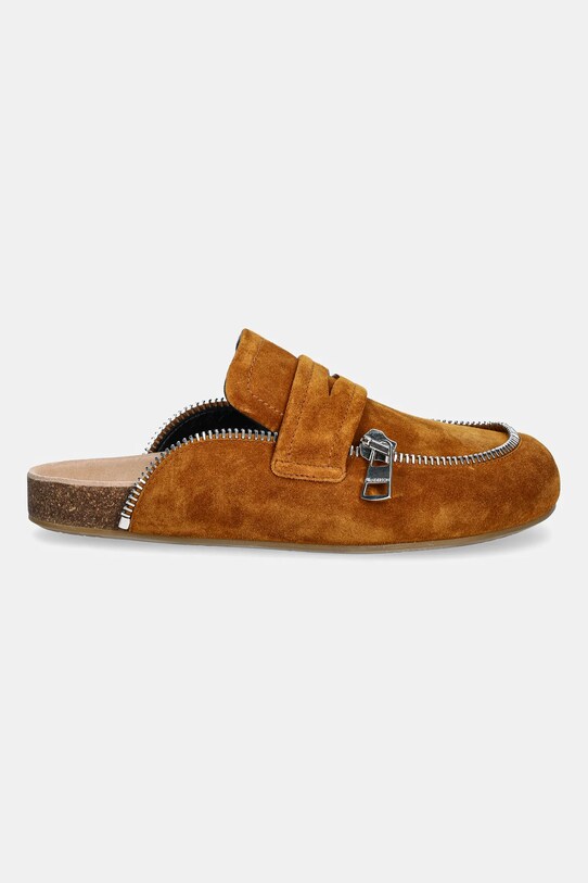 Παντόφλες σουέτ JW Anderson Biker Loafer LF0071.LA0240.640 καφέ SS25