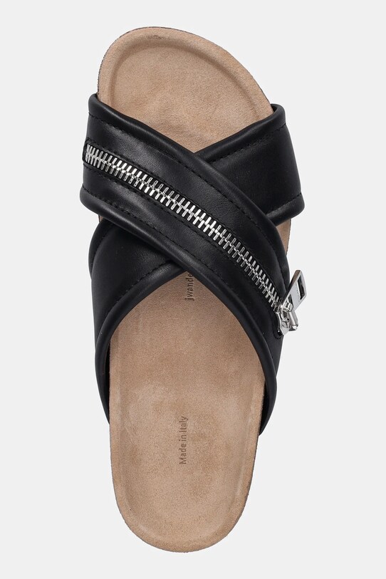 Δερμάτινες παντόφλες JW Anderson Biker Slide μαύρο SN0107.LA0268.999