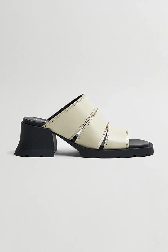 Δερμάτινες παντόφλες Miista Jadzia 5-8 cm μπεζ E8.3899