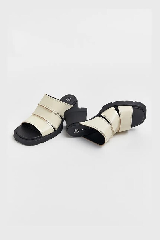Δερμάτινες παντόφλες Miista Jadzia E8.3899 μπεζ SS25
