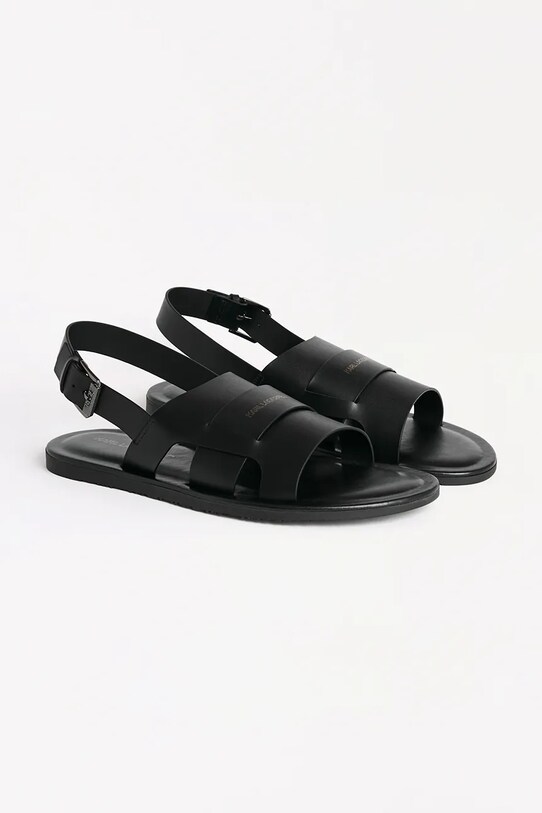 Δερμάτινα σανδάλια Karl Lagerfeld KASTOR III KL70225.000 μαύρο SS25
