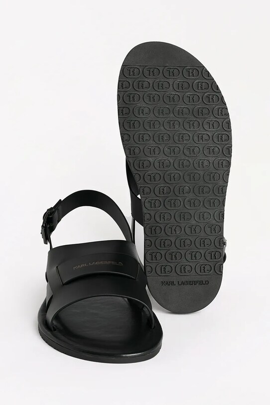 Δερμάτινα σανδάλια Karl Lagerfeld KASTOR III KL70225.000 μαύρο