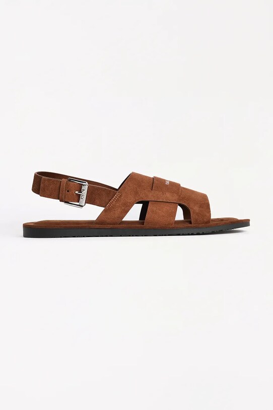 Σανδάλια σουέτ Karl Lagerfeld KASTOR III καφέ KL70225.533