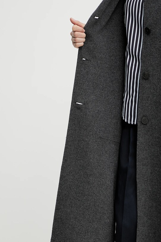 Μάλλινο παλτό Weekend Max Mara 2515011031600 γκρί