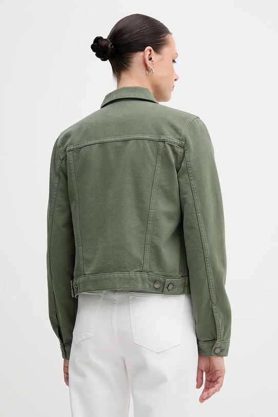 Ρούχα Βαμβακερό τζιν μπουφάν United Colors of Benetton 2RZVDN00N πράσινο
