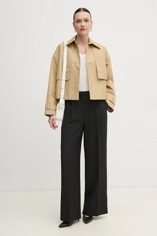 Παλτό Calvin Klein K20K208379 μπεζ SS25