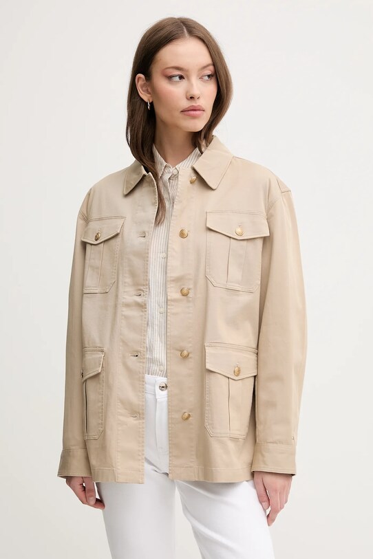 Πουκάμισο μπουφάν Tommy Hilfiger μπεζ WW0WW45933