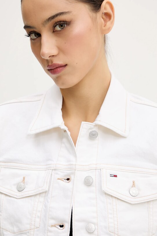 Τζιν μπουφάν Tommy Jeans μπεζ DW0DW20121