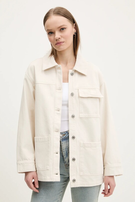 Βαμβακερό μπουφάν Abercrombie & Fitch άλλο μπεζ KI144.5062.178