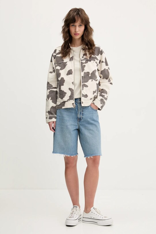 Τζιν μπουφάν Abercrombie & Fitch KI144.5121.149 μπεζ SS25