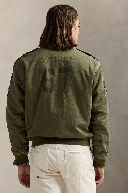 Βαμβακερό μπουφάν Polo Ralph Lauren 710964566 πράσινο SS25