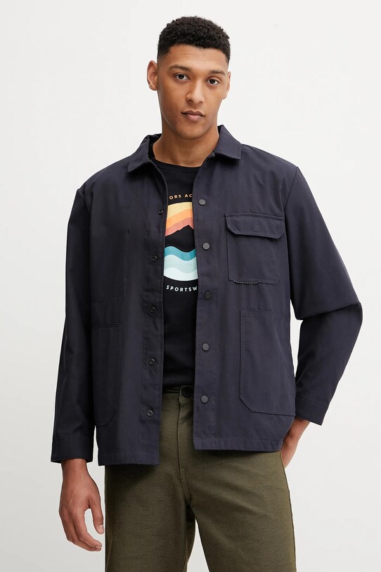 Πουκάμισο μπουφάν Jack Wolfskin Terracade Overshirt άλλο σκούρο μπλε A63865