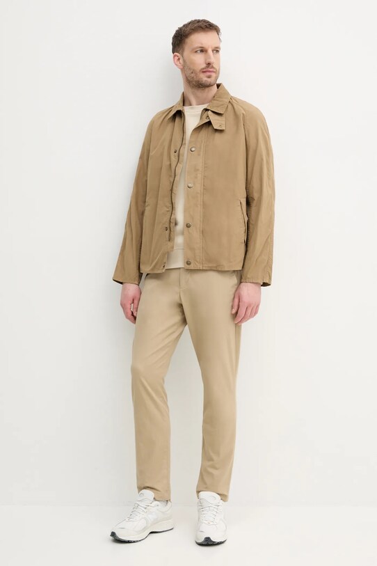 Βαμβακερό μπουφάν Barbour Tracker Casual MCA0978 πράσινο SS25
