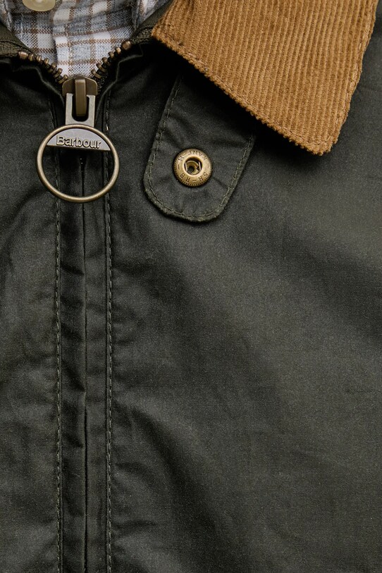 Βαμβακερό μπουφάν Barbour Newbury Wax Jacket MWX2449 πράσινο