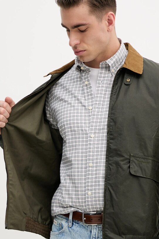 Βαμβακερό μπουφάν Barbour Newbury Wax Jacket MWX2449
