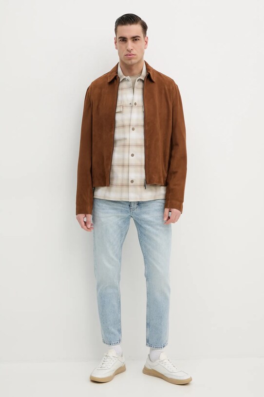 Μπουφάν Calvin Klein K10K114110 καφέ SS25