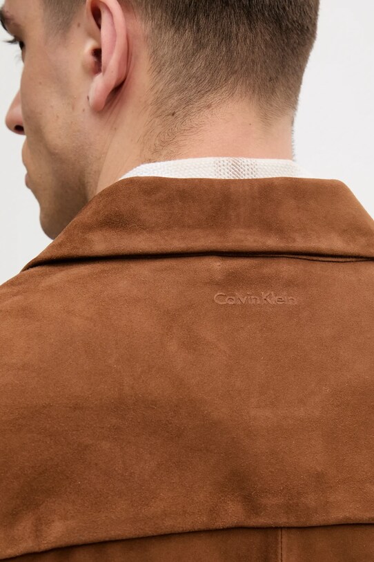 Μπουφάν Calvin Klein K10K114110 καφέ
