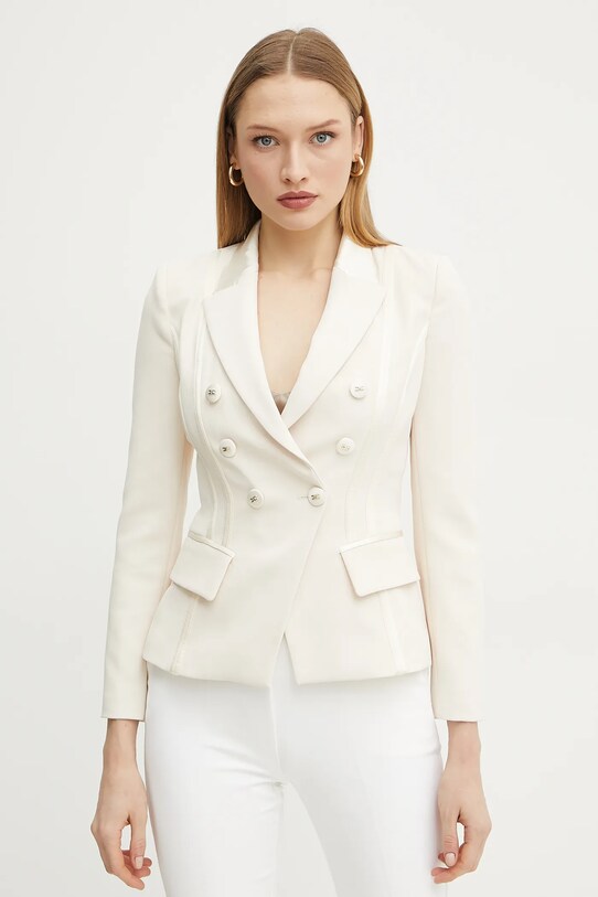 Σακάκι Elisabetta Franchi ύφασμα μπεζ GI14251E2