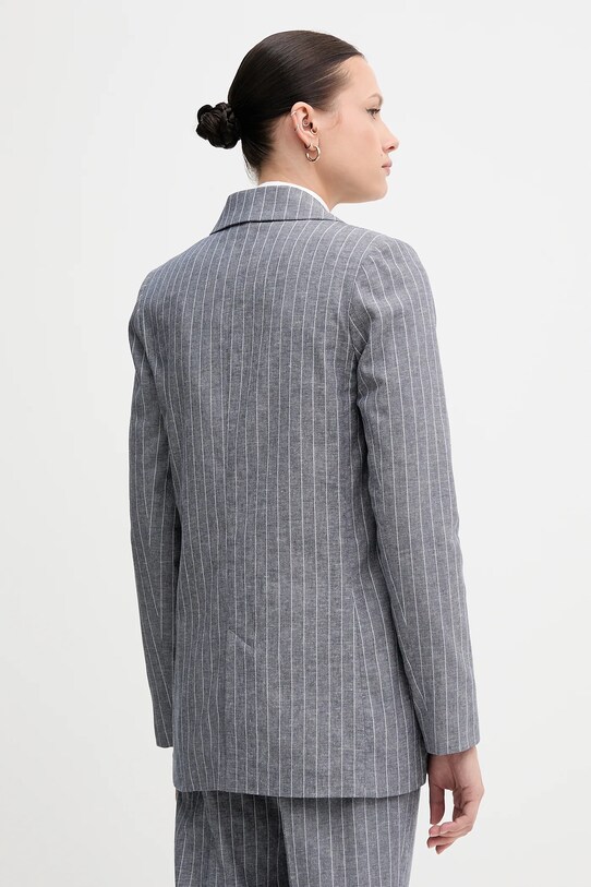 Ρούχα Blazer με μείγμα λινών United Colors of Benetton 29KBDW033 σκούρο μπλε