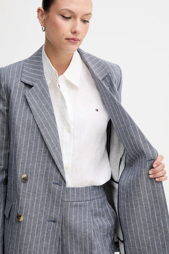 Blazer με μείγμα λινών United Colors of Benetton 29KBDW033