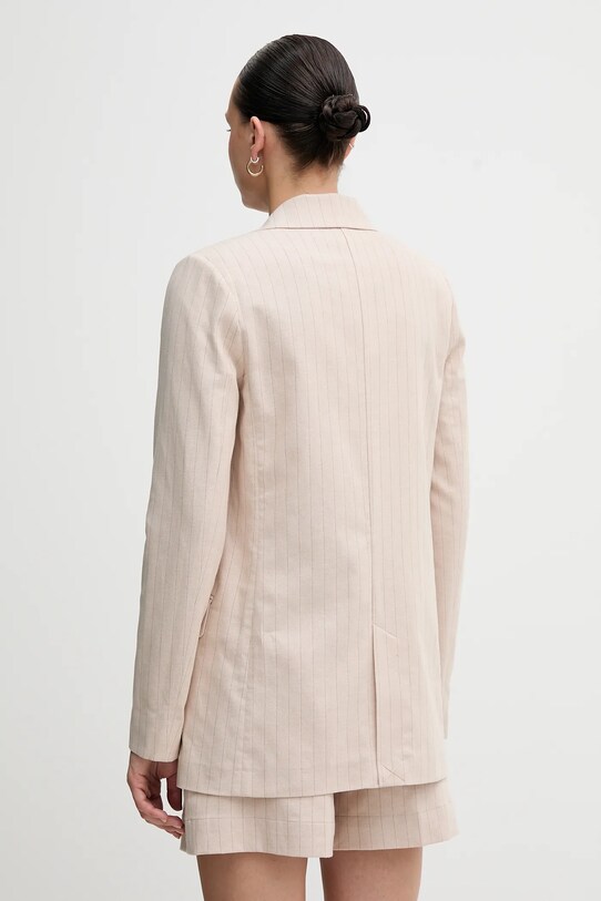 Ρούχα Blazer με μείγμα λινών United Colors of Benetton 29KBDW033 μπεζ