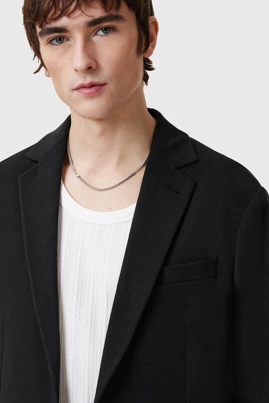 Σακάκι AllSaints BAY M017QC μαύρο SS25