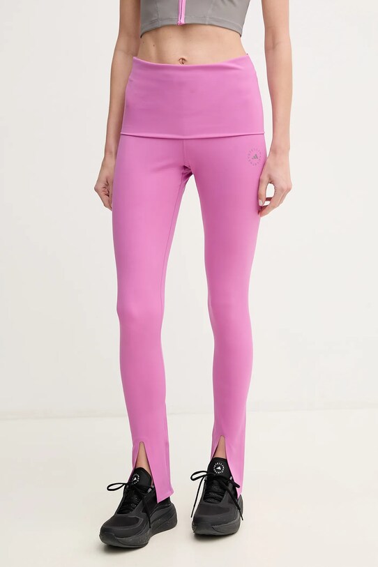 Κολάν προπόνησης adidas by Stella McCartney με ελαστάν μωβ JJ1629