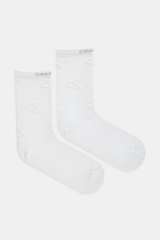 Κάλτσες Calvin Klein Jeans ψηλές κάλτσες λευκό 701232643