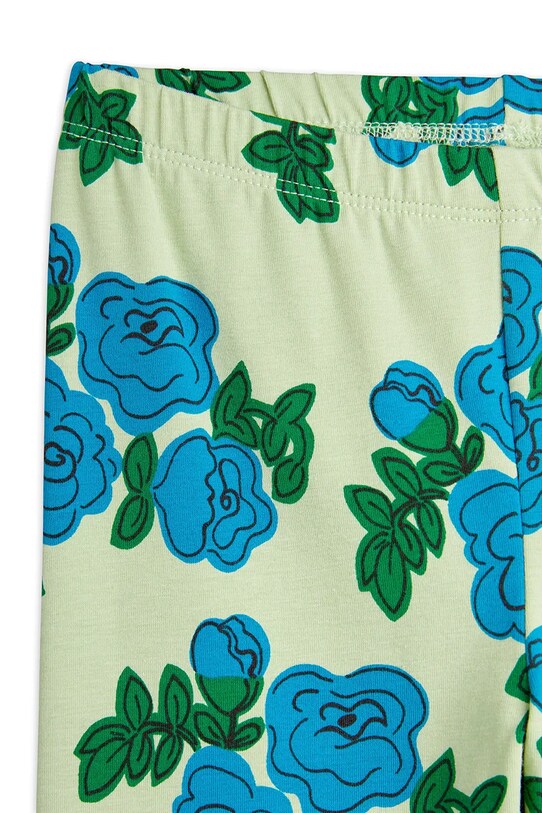 Κοριτσίστικα Παιδικό βαμβακερό κολάν Mini Rodini Blue roses 2523011875 πράσινο