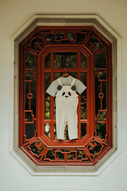 Αγορίστικα Βρεφική σαλοπέτα Donsje Kladi Overalls Panda 3036601 μπεζ