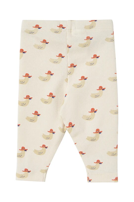 Κολάν μωρών Tinycottons DUCKS BABY RIB PANT SS25.360 μπεζ SS25
