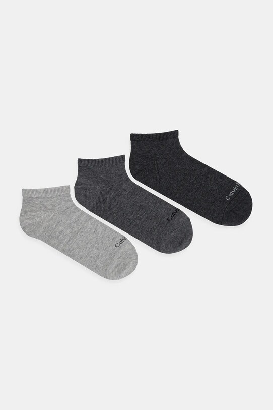 Κάλτσες Calvin Klein 3-pack κοντές κάλτσες γκρί 701233831