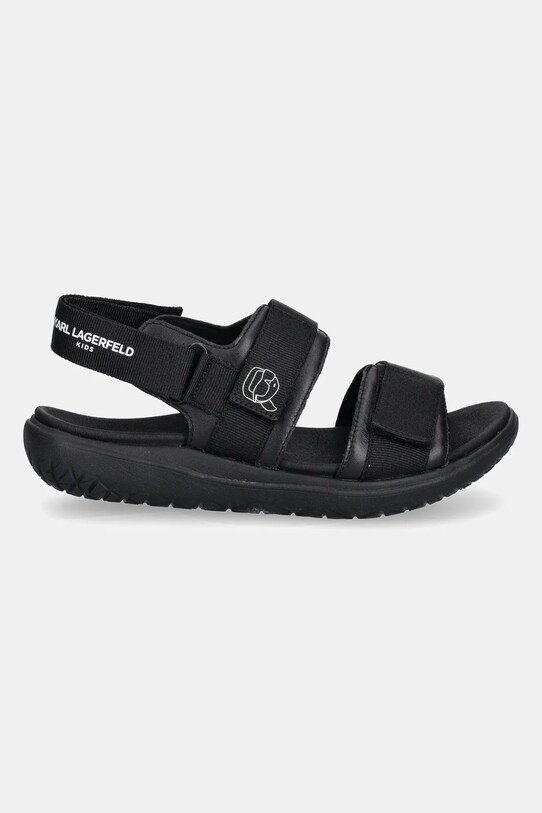 Παιδικά δερμάτινα σανδάλια Karl Lagerfeld Z30382.36.39 μαύρο SS25