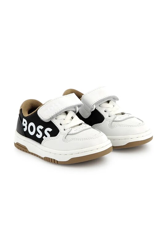 Παιδικά δερμάτινα αθλητικά παπούτσια BOSS J52160.22.30 λευκό