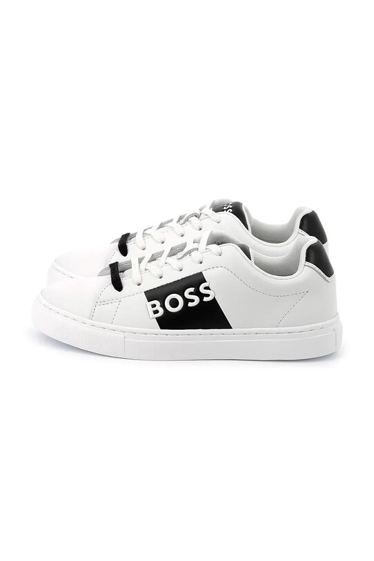 Παιδικά δερμάτινα αθλητικά παπούτσια BOSS J51650.27.35 λευκό SS25